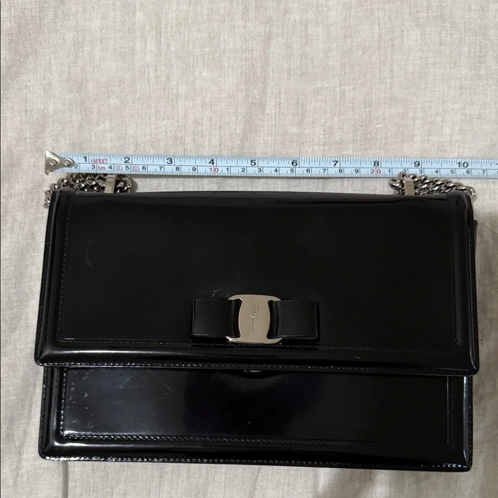 Salvatore Ferragamo Black Leather Shoulder Bag - Picture 12 of 13
